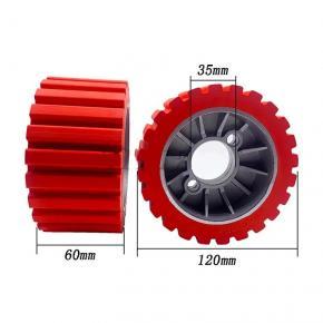 Rodillos de alimentación de caucho rojo de 120x35x60 mm para máquina alimentadora eléctrica